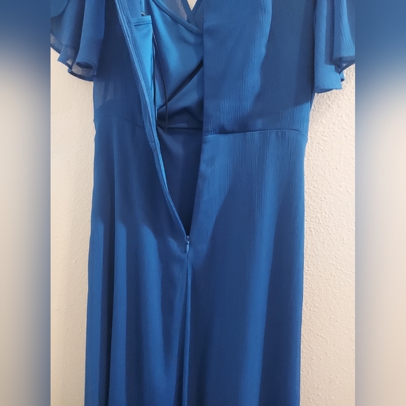 Calvin Klein Faux Wrap with Ruffles Short Sleeve Dress, Size 4 - Picture 9 of 13